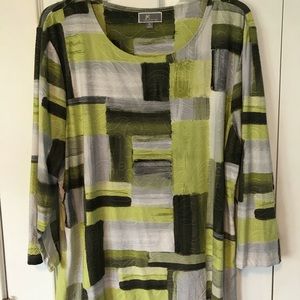 JM Collection Tops - JM Collection by Macy’s gray & lime tunic JM Collection Tops - JM Collection by Macy’s gray & lime tunic